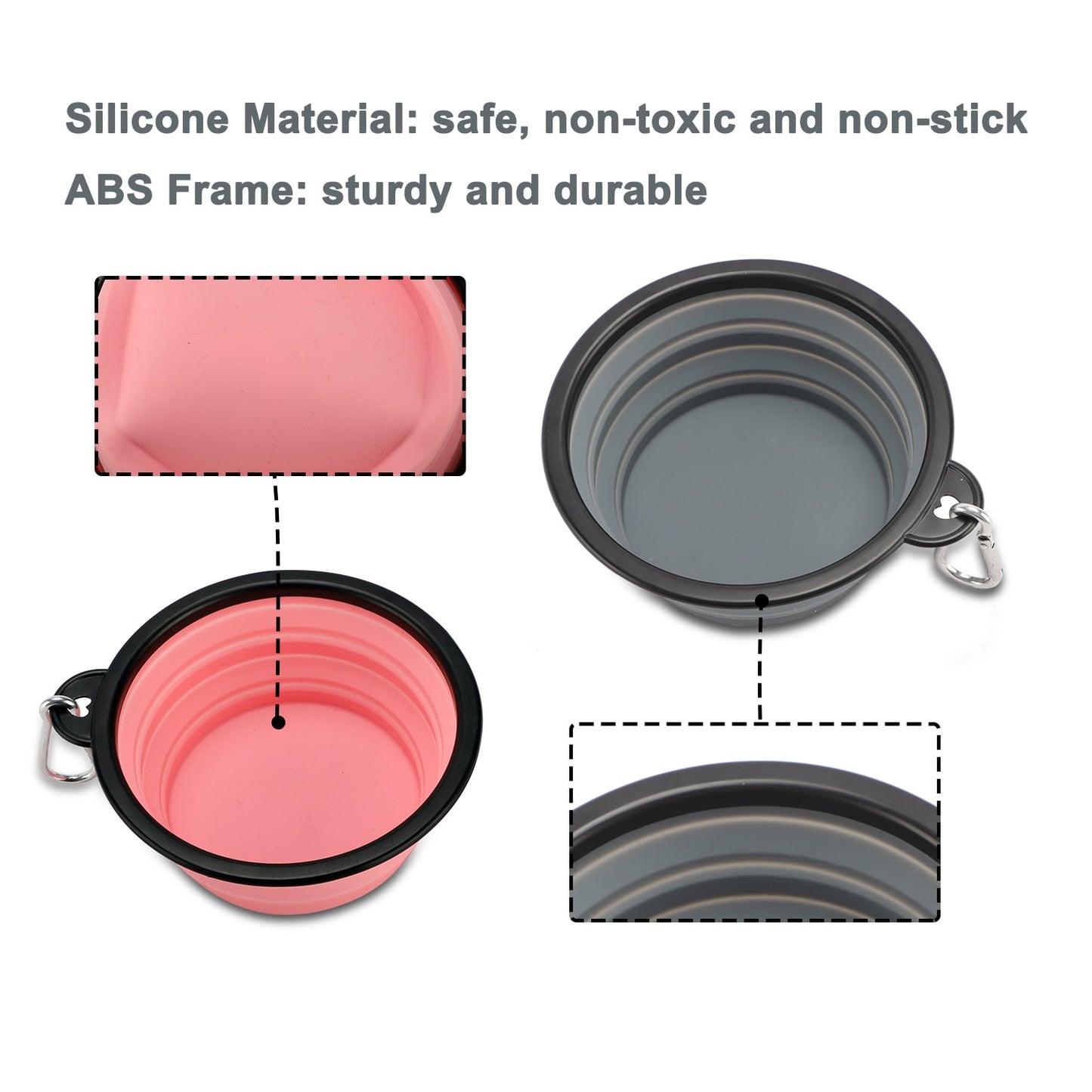 Furbaby Collapsible Dog Bowls for Travel