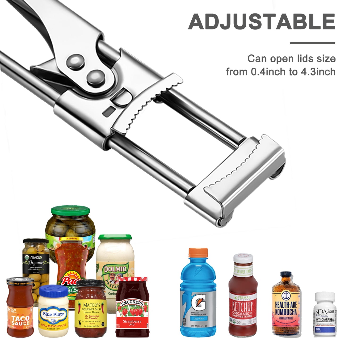 Adjustable Stainless Steel Jar Opener