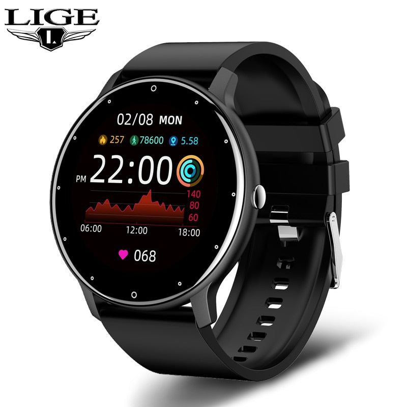 2022 New Smart Watch Men Full Touch Screen Sport Fitness Watch