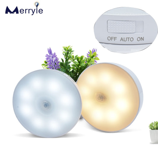 LED Rechargeable PIR Motion Sensor Night Lights