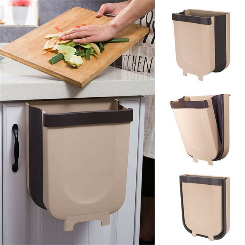 Folding Waste Bin Kitchen Organizer