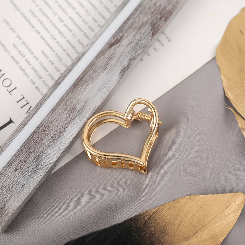 New Women Elegant Hollow Geometric Metal Hair Claw