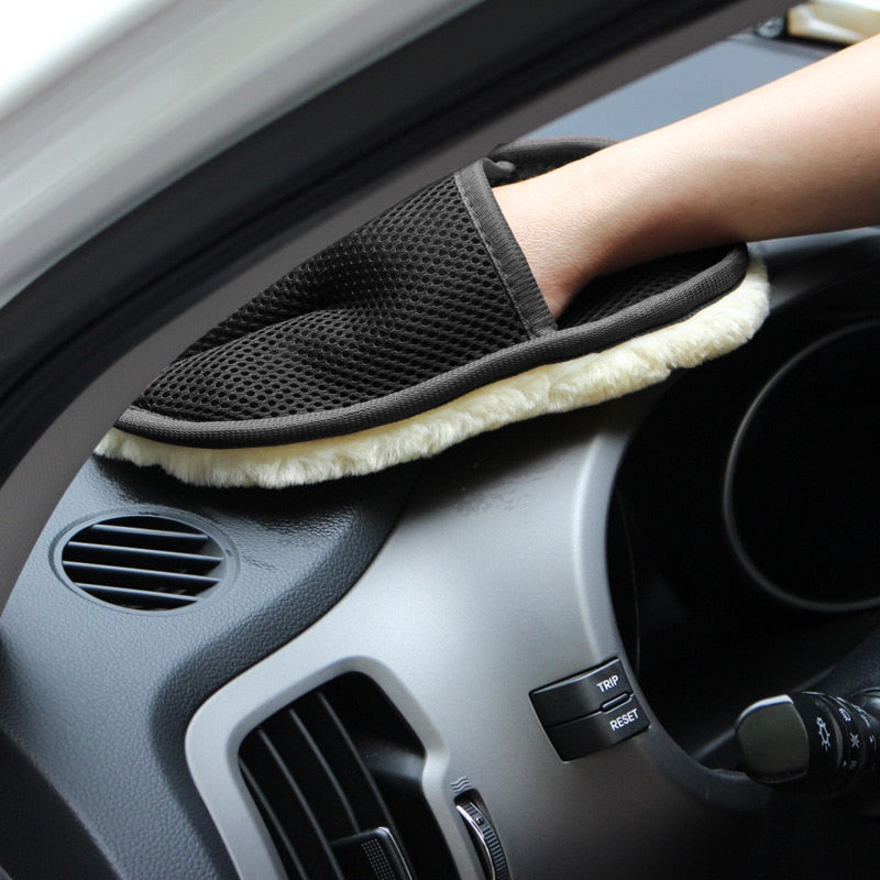 Car Styling Wool Soft Car Washing Glove