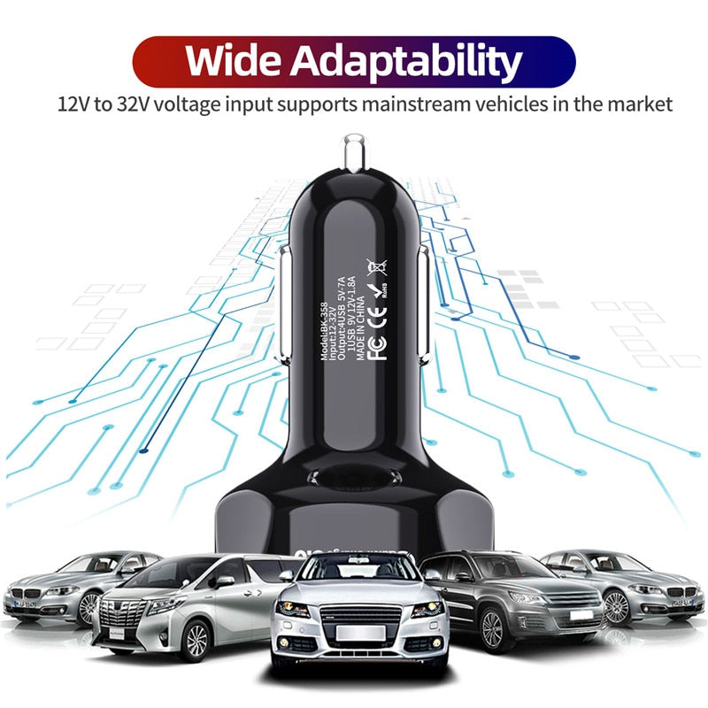 4 Ports USB Car Charge