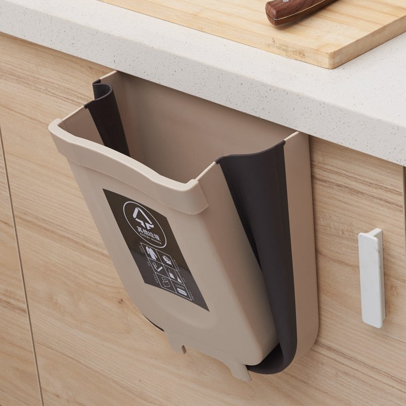 Folding Waste Bin Kitchen Organizer