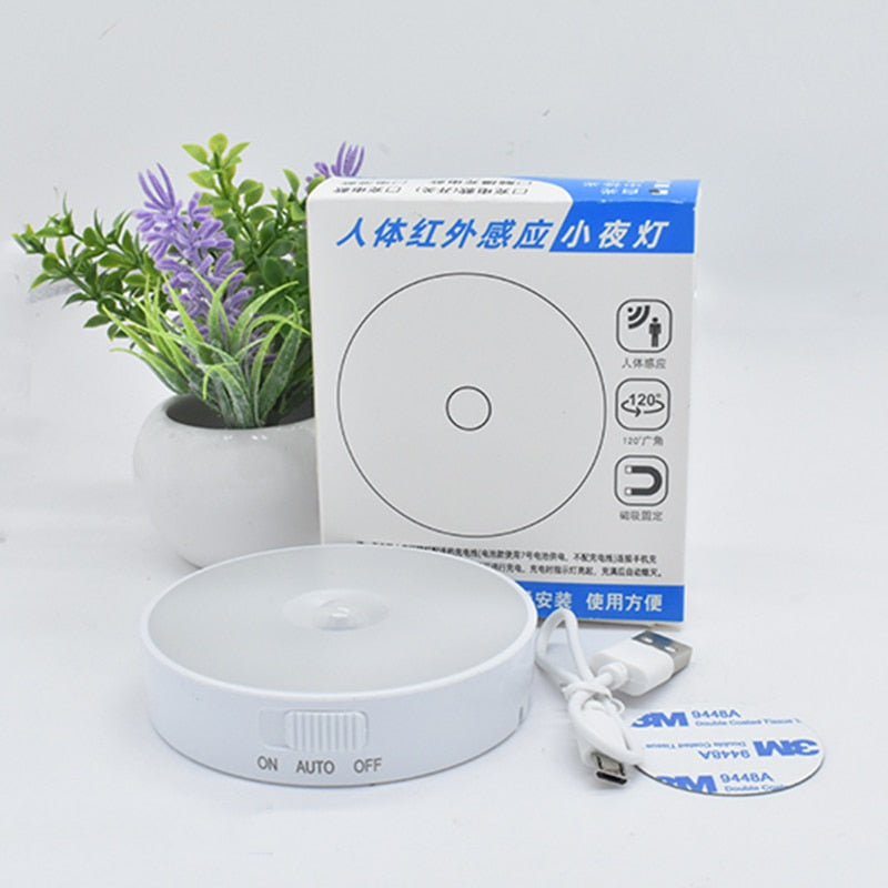 LED Rechargeable PIR Motion Sensor Night Lights