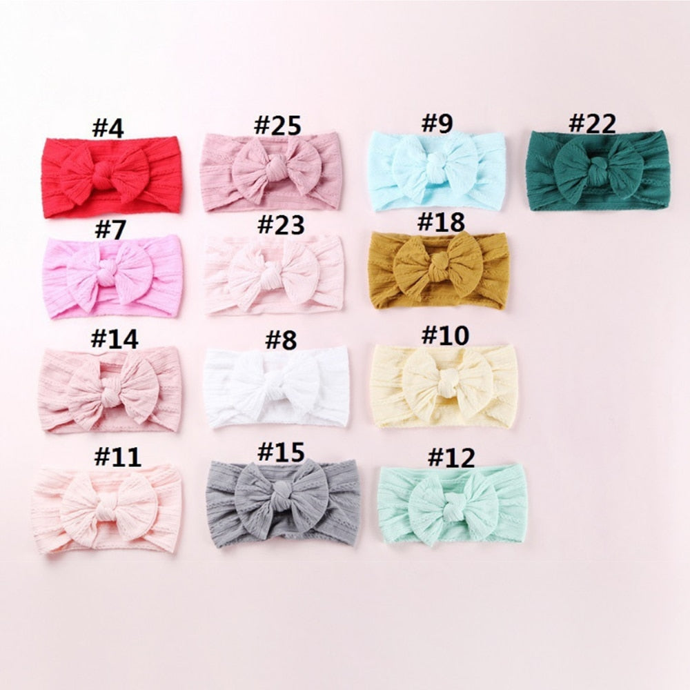 32 Colors Cable Bow Baby Headband for Child