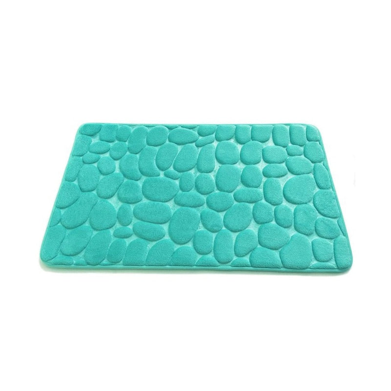 Cobblestone Embossed Bathroom Bath Mat Non-slip