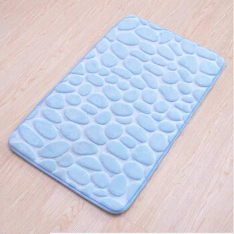 Cobblestone Embossed Bathroom Bath Mat Non-slip