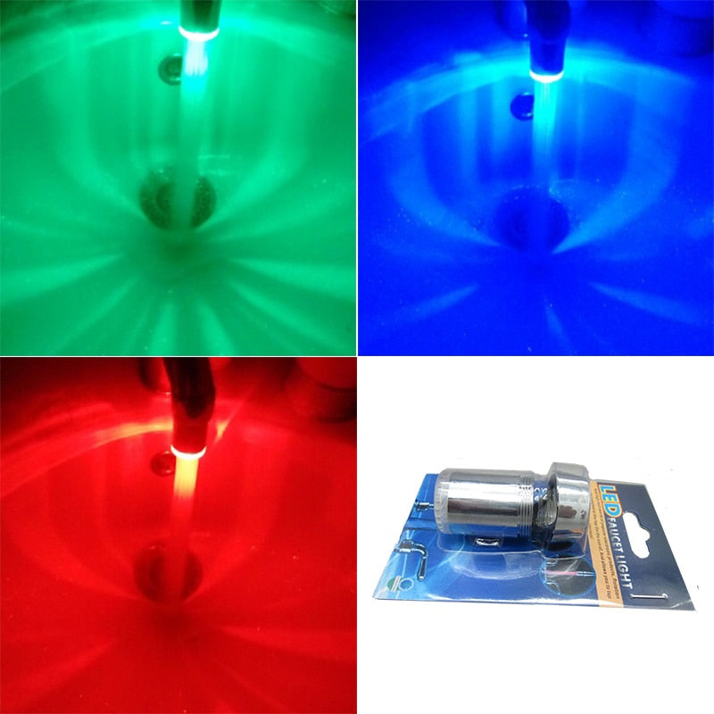 LED Temperature Sensitive 3-Color Light-up Faucet