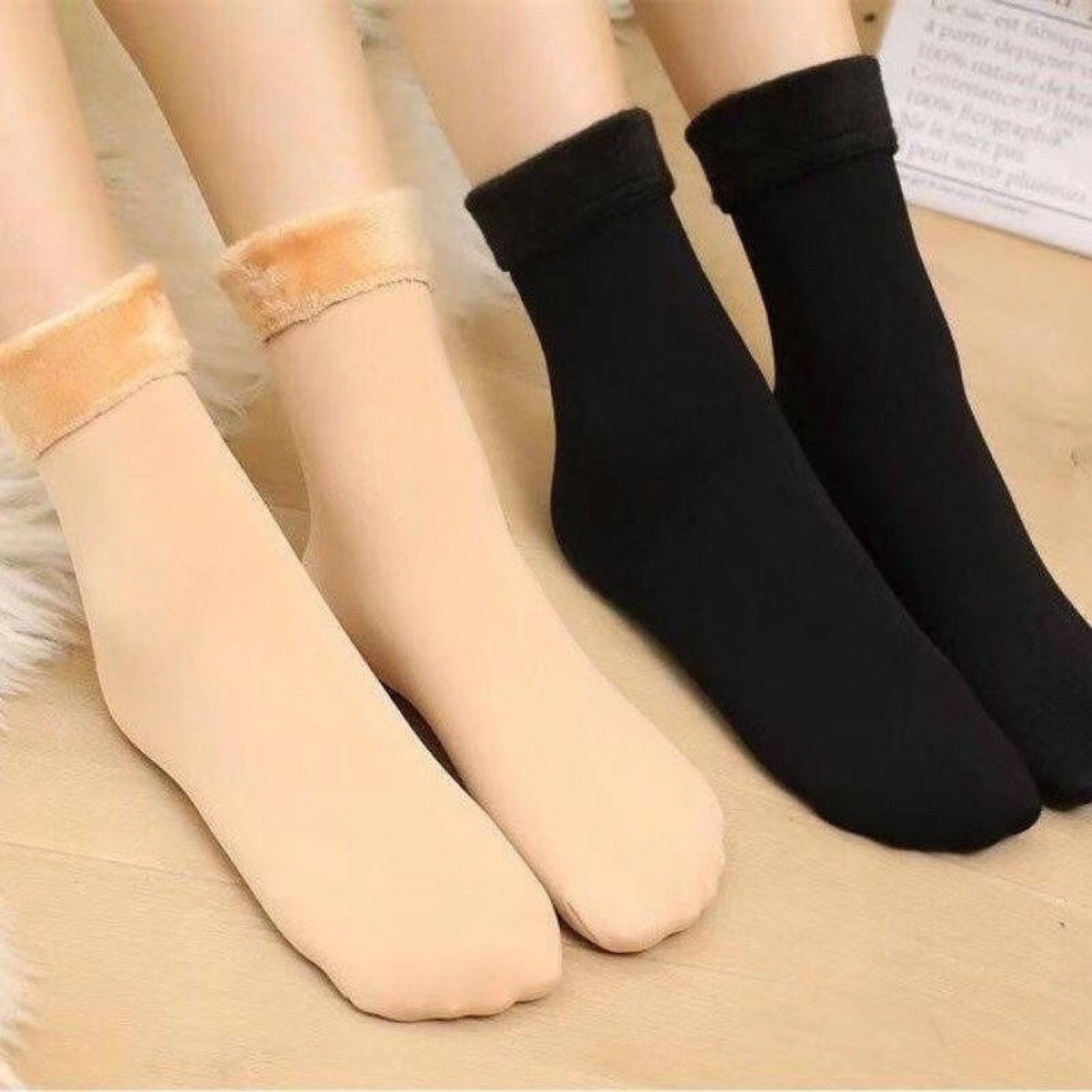 New Velvet Women Winter Warm Thermal Socks