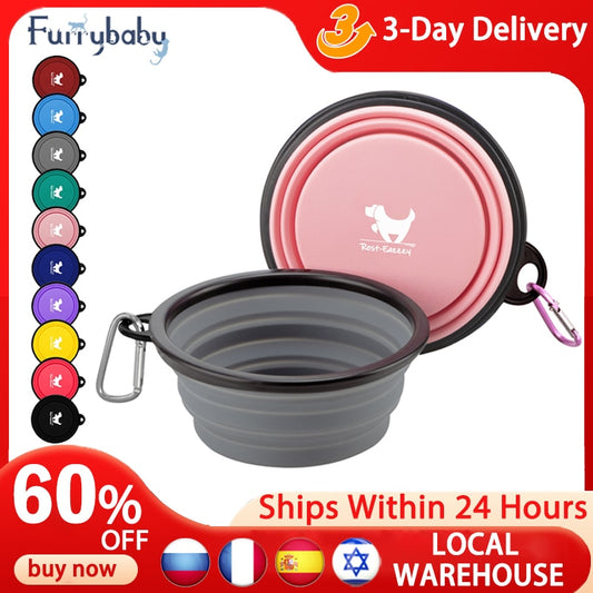 Furbaby Collapsible Dog Bowls for Travel