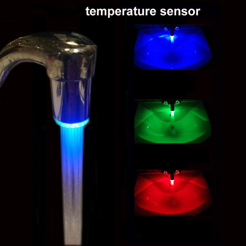 LED Temperature Sensitive 3-Color Light-up Faucet